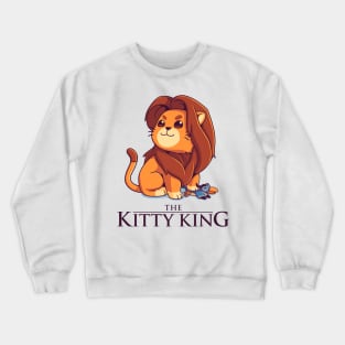 The Kitty King // 90s Cartoon, Kawaii, Cats - Light Ver Crewneck Sweatshirt